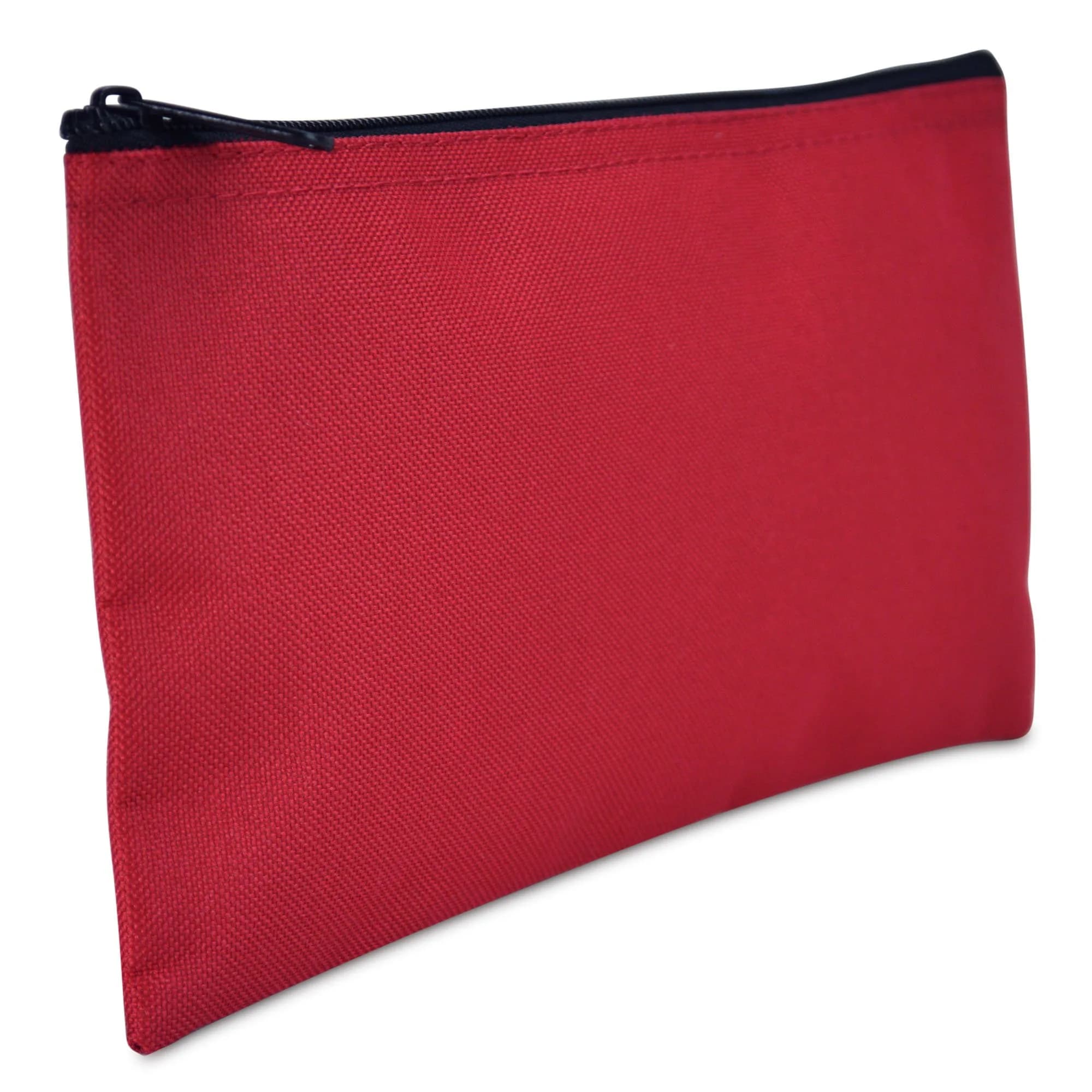 DALIX Red Zippered Bank Bag 2-Pack | Secure Cash & Coin Pouch (27.9 cm x 14 cm x 6.3 cm) - view 2