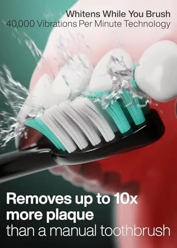 Aquasonic Black Series Ultrasonic Toothbrush with 8 Brush Heads & Travel Case | ADA Accepted, 40,000 VPM, Wireless Charging thumbnail 2