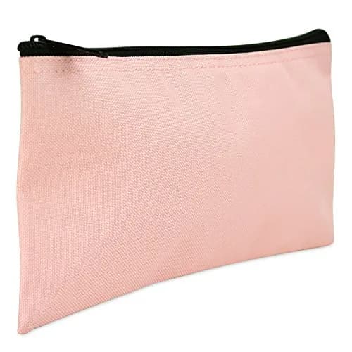 DALIX Pink Money Bag 28cm (11" L x 5.5" W) | Secure Zippered Pouch for Cash & Coins thumbnail 2