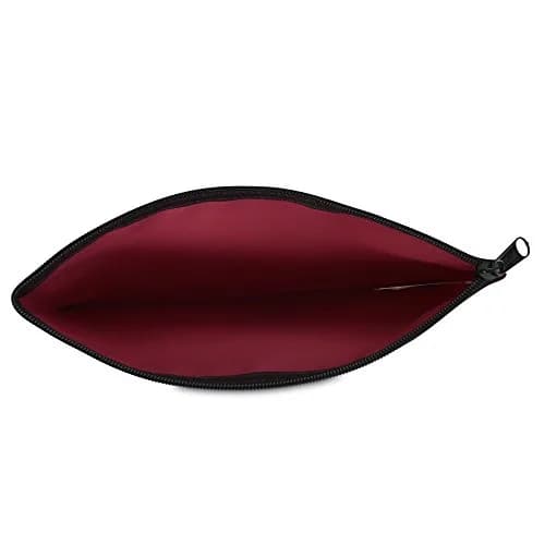 DALIX Maroon Zippered Bank Bag 2-Pack | Secure Cash & Coin Pouch (27.9 cm x 14 cm x 6.3 cm) - view 4