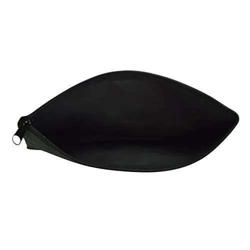 DALIX Black 2 Pack Polyester Zippered Bank Coin Bags | Secure Cash & Coin Handling thumbnail 4
