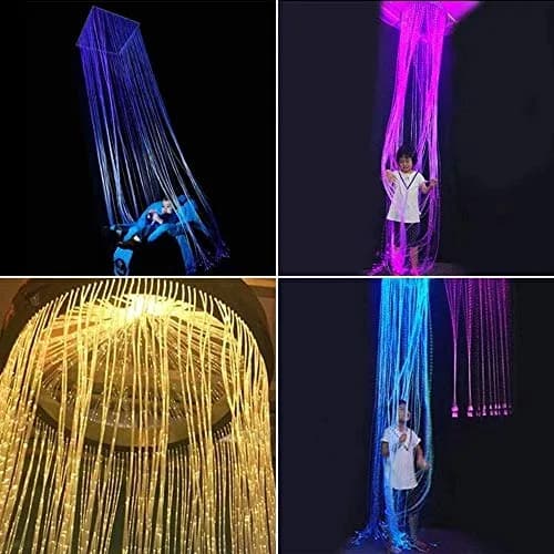 AMKI 16W RGBW Fiber Optic Curtain Light Kit 2m (6.5ft) | Smart App Control Waterfall Lights thumbnail 7