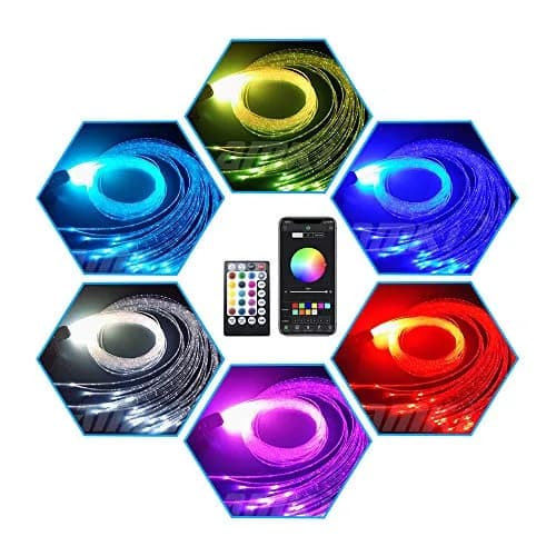 AMKI 16W RGBW Fiber Optic Curtain Light Kit 2m (6.5ft) | Smart App Control Waterfall Lights thumbnail 2