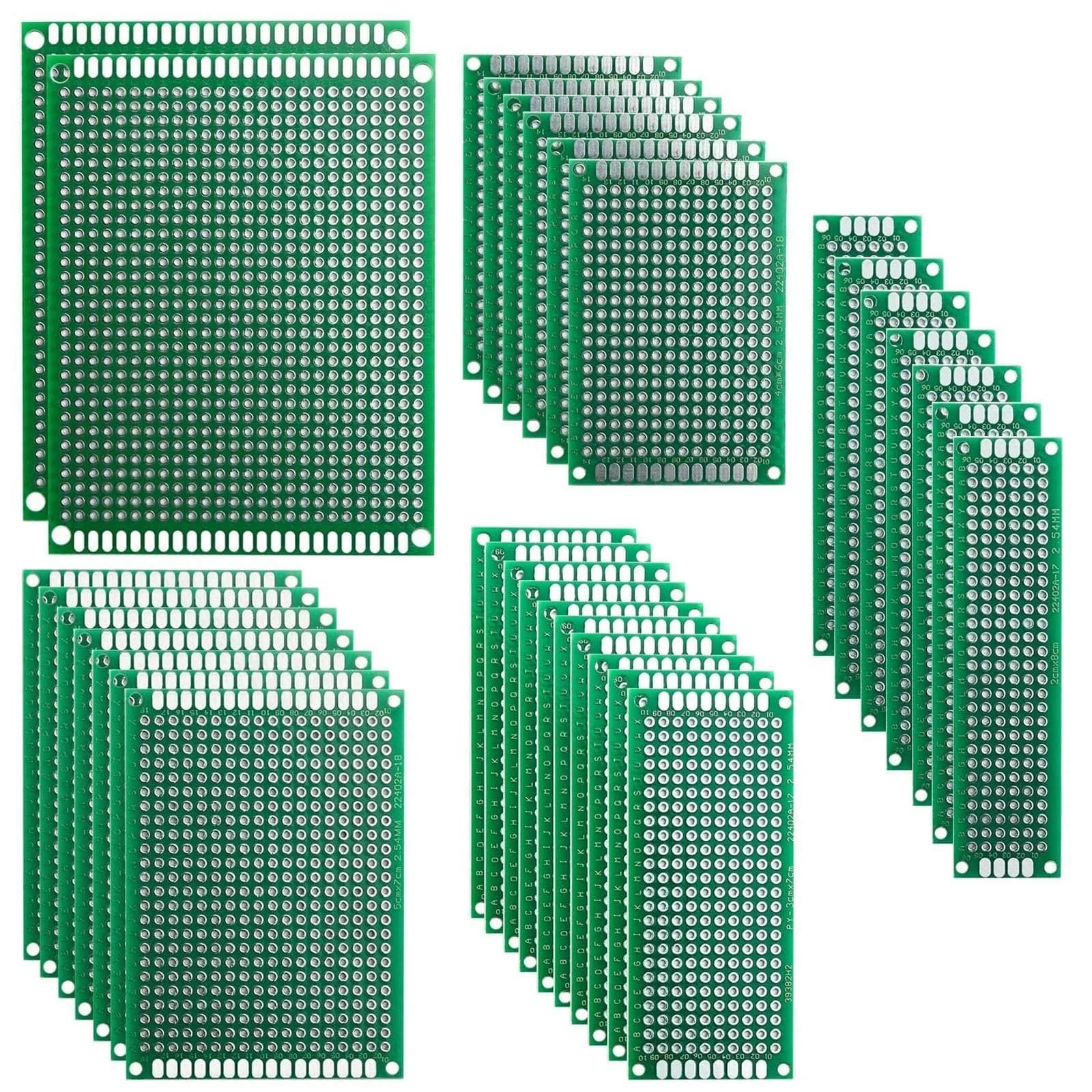 ELEGOO 32-Piece Double-Sided PCB Perfboard Kit 4x6cm & 3x7cm | Soldering Prototyping Boards