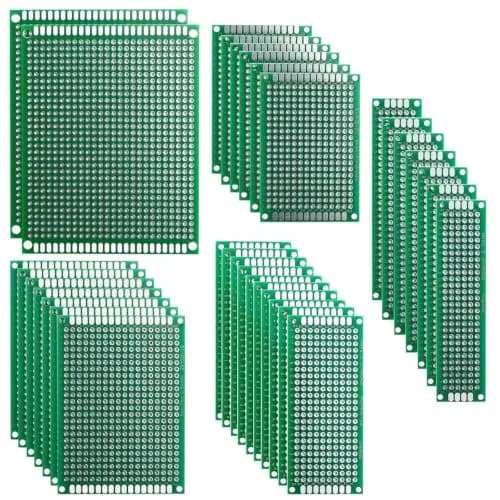 ELEGOO 32-Piece Double-Sided PCB Perfboard Kit 4x6cm & 3x7cm | Soldering Prototyping Boards thumbnail 1