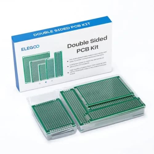 ELEGOO 32-Piece Double-Sided PCB Perfboard Kit 4x6cm & 3x7cm | Soldering Prototyping Boards thumbnail 6
