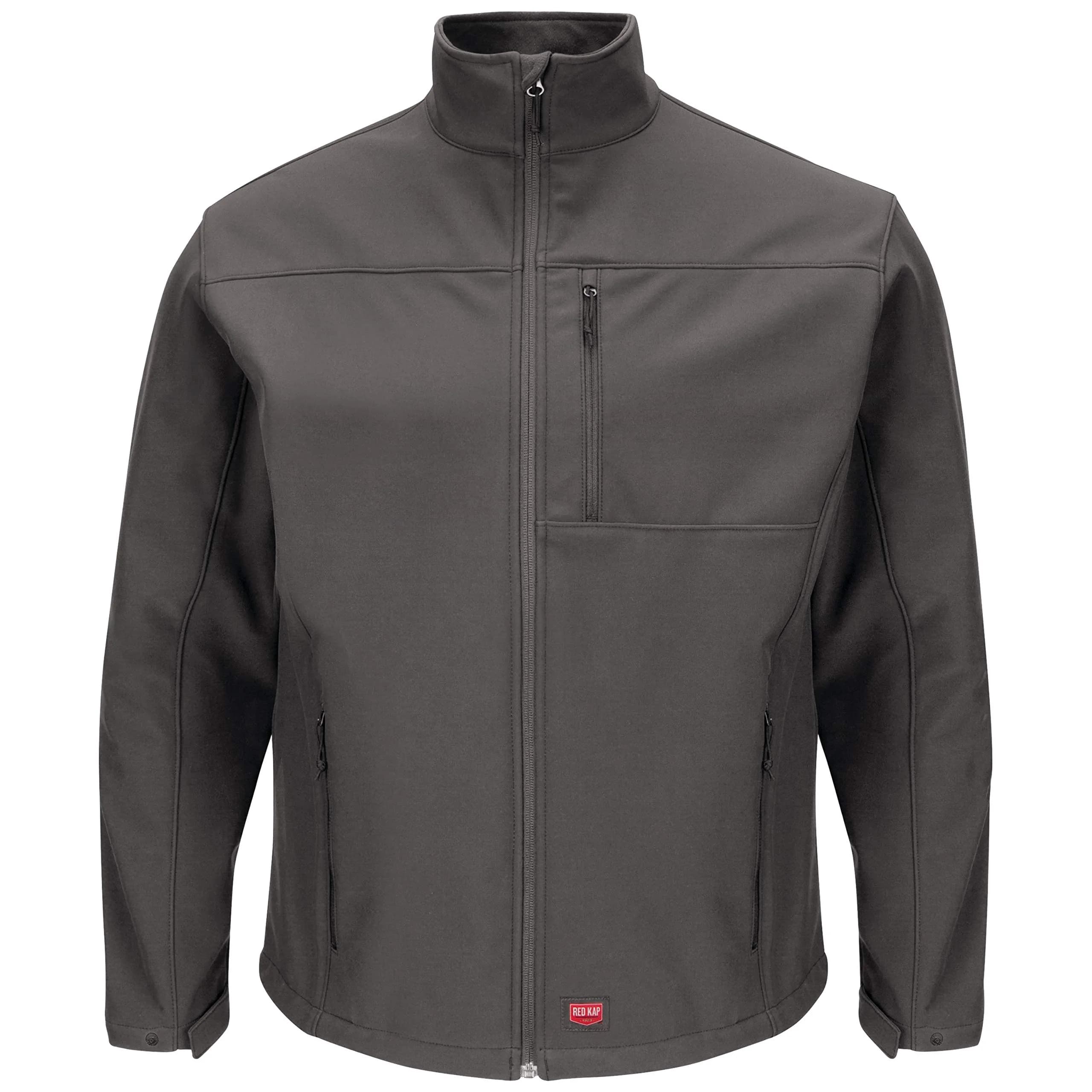 Red Kap Deluxe Soft Shell Jacket, Charcoal, XX-Large | Water-Resistant & Windproof for Men