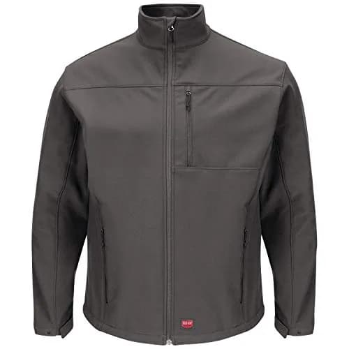 Red Kap Deluxe Soft Shell Jacket, Charcoal, XX-Large | Water-Resistant & Windproof for Men thumbnail 1