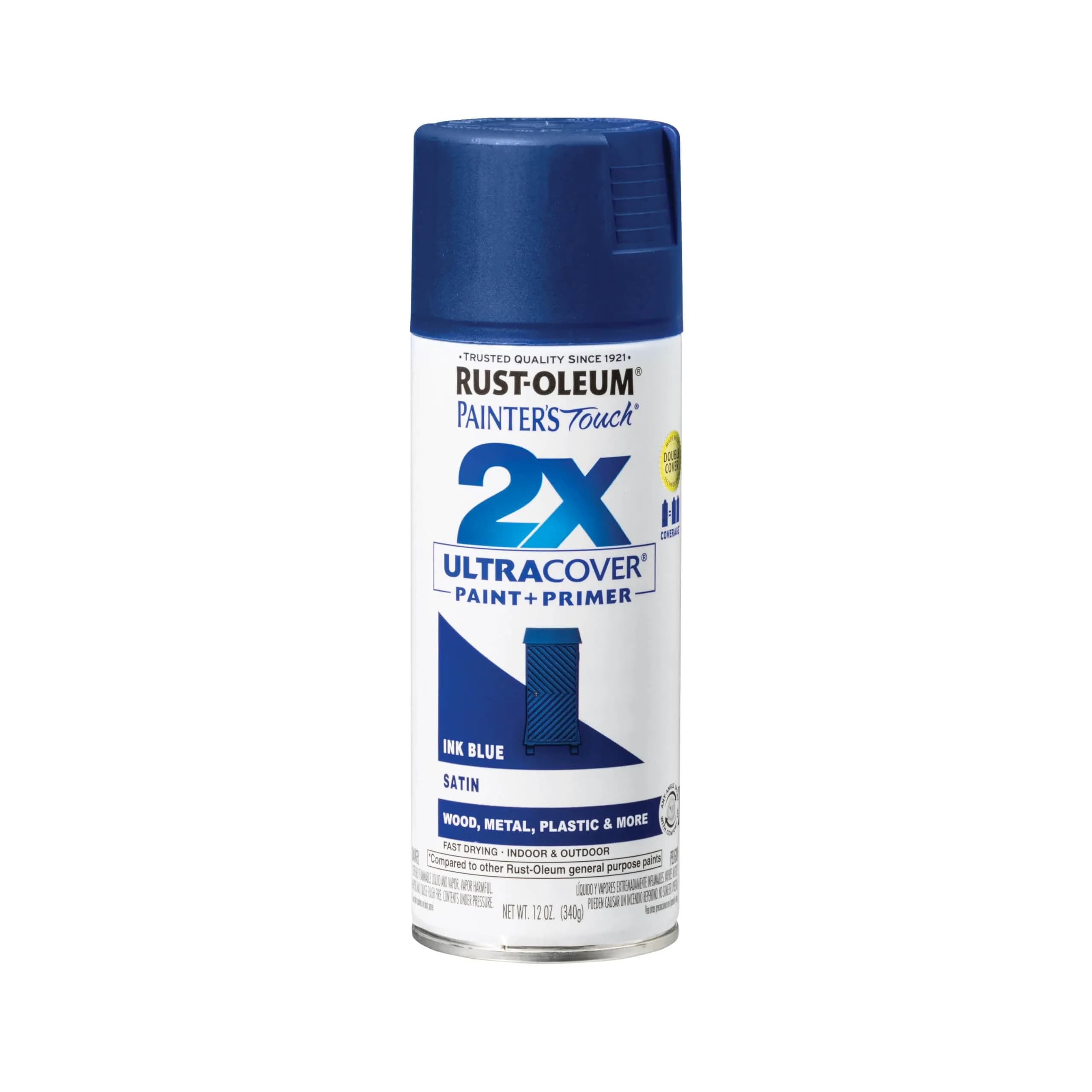 Rust-Oleum Painter's Touch 2X Ultra Cover Spray Paint, Satin Ink Blue, 340g - main product image