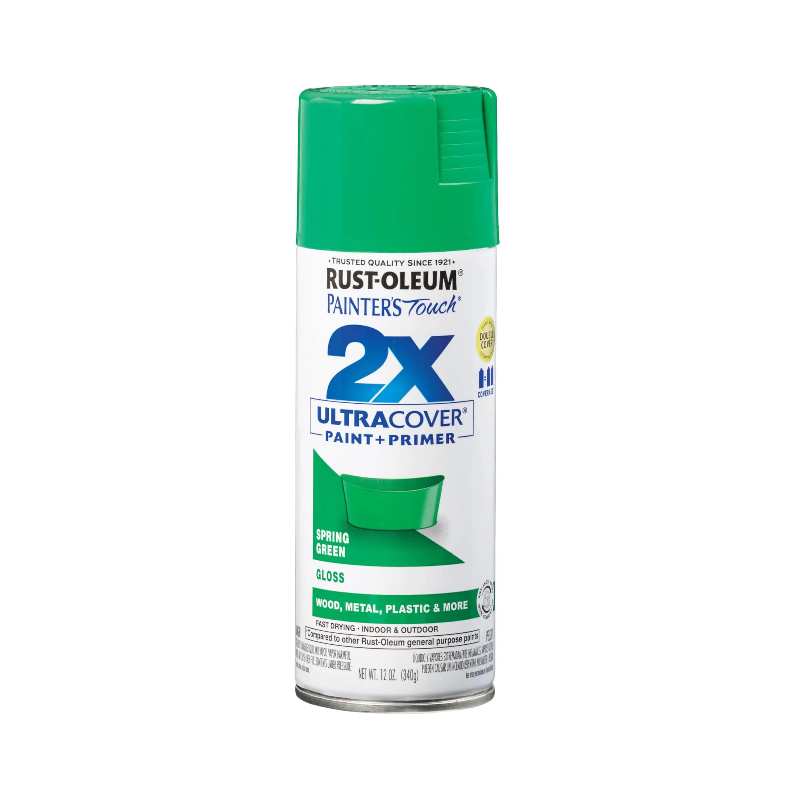 Rust-Oleum Painter's Touch 2X Ultra Cover Spray Paint, Gloss Spring Green Finish - main product image