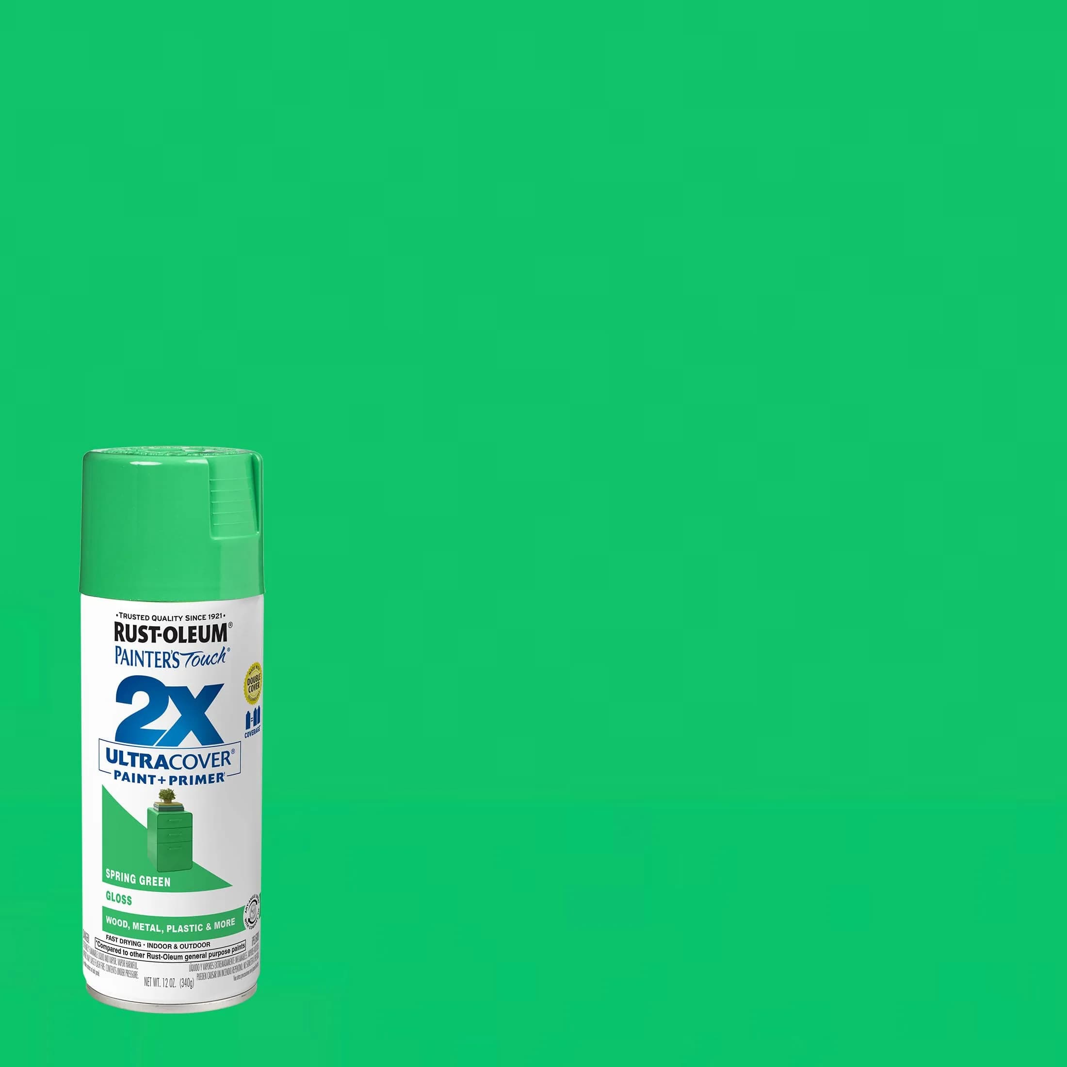 Rust-Oleum Painter's Touch 2X Ultra Cover Spray Paint, Gloss Spring Green Finish - view 2