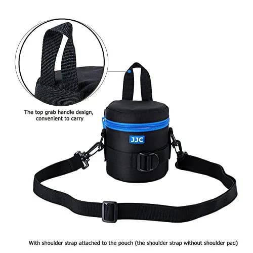 JJC Deluxe Lens Case Pouch Bag for Camera Lens Below 2.95" x 3.93" | Heavy-Duty Polyester Shock Absorber thumbnail 6