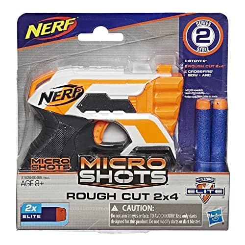 Nerf MicroShots N-Strike Elite Rough Cut 2x4 | Mini Nerf Blaster for Kids & Collectors thumbnail 2