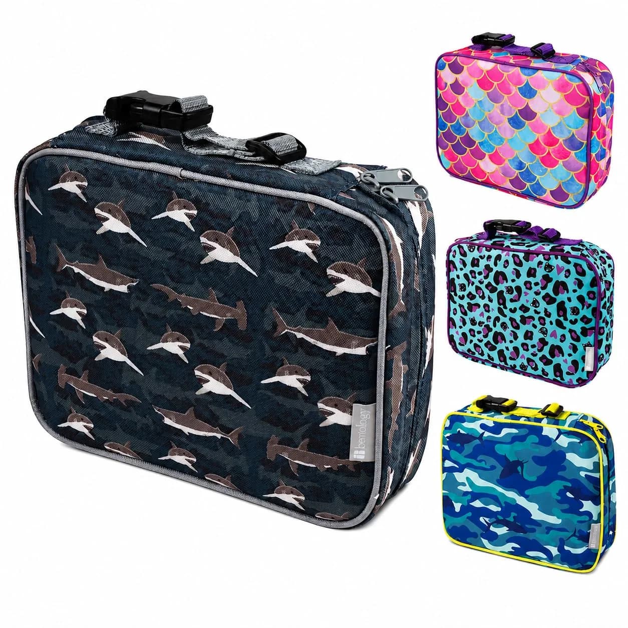 Bentology Kids Insulated Lunch Box for School with Reinforced Support Frame, 240 cu in (10 x 8 x 3 inches) - main product image