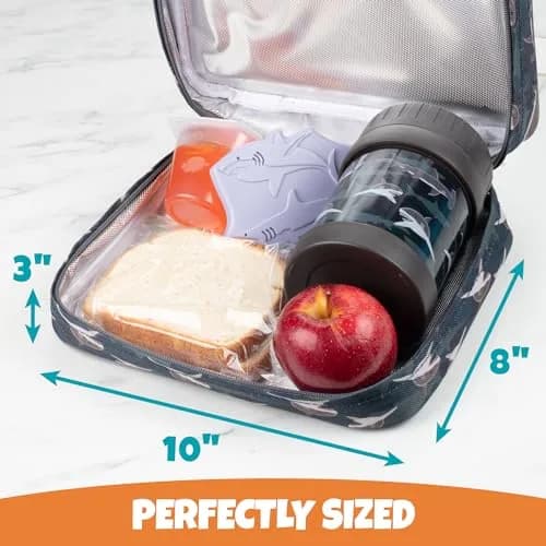 Bentology Kids Insulated Lunch Box for School with Reinforced Support Frame, 240 cu in (10 x 8 x 3 inches) thumbnail 4