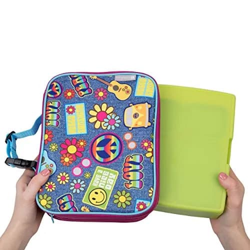 Bentology Kids Insulated Lunch Box Retro Peace Sign 2L (67.6 Fl Oz) | Perfect for School & Daycare thumbnail 5