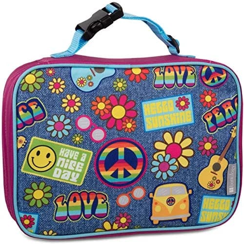 Bentology Kids Insulated Lunch Box Retro Peace Sign 2L (67.6 Fl Oz) | Perfect for School & Daycare thumbnail 2