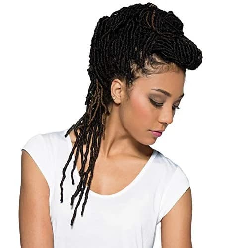 Bobbi Boss Synthetic Hair Crochet Braids African Roots Braid Collection Nu Locs 18" (6-Pack, M1B/DGREEN) | Curly Locks for African Roots thumbnail 4
