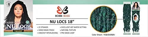 Bobbi Boss Synthetic Hair Crochet Braids African Roots Braid Collection Nu Locs 18" (6-Pack, M1B/DGREEN) | Curly Locks for African Roots thumbnail 9