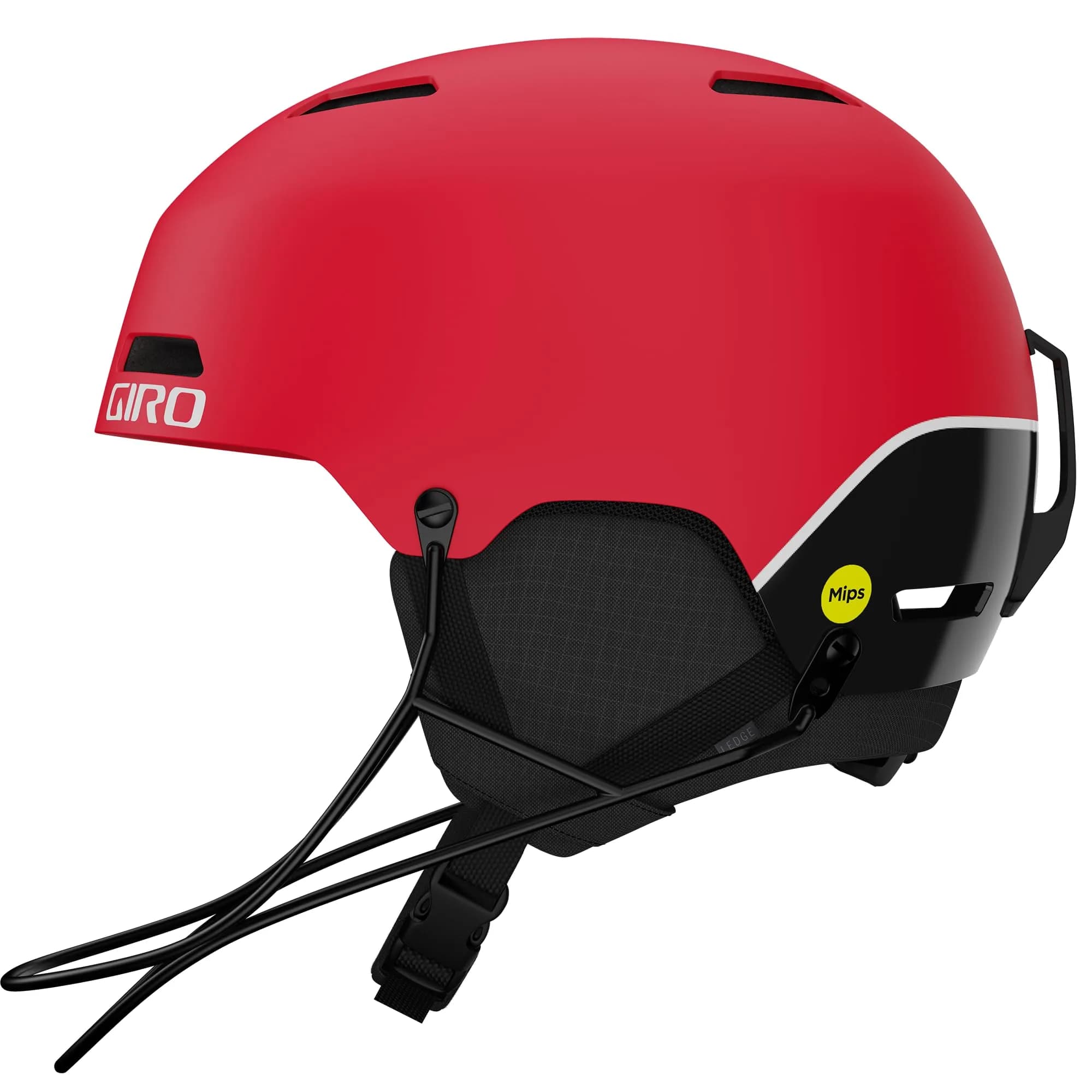 Giro Ledge SL MIPS Snow Helmet - Matte Red (Limited) - Size L (59-62.5cm) | Impact-Absorbing MIPS Helmet for Winter Sports
