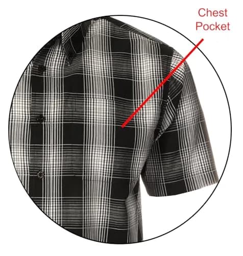 Gioberti Mens Casual Plaid Button Down Short Sleeve Shirt, X Large | Classic Fit Cotton Blend thumbnail 5