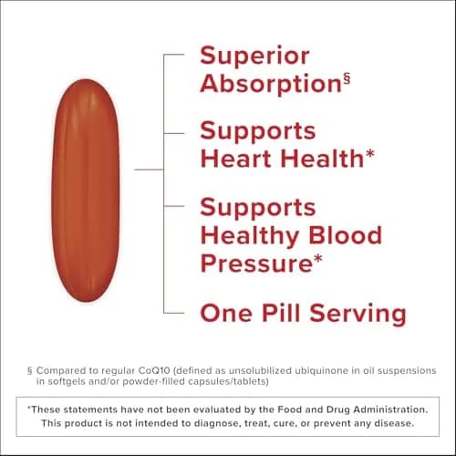 Qunol Mega Ubiquinol CoQ10 100mg Softgels, 240 Count | Superior Absorption for Heart Health thumbnail 4