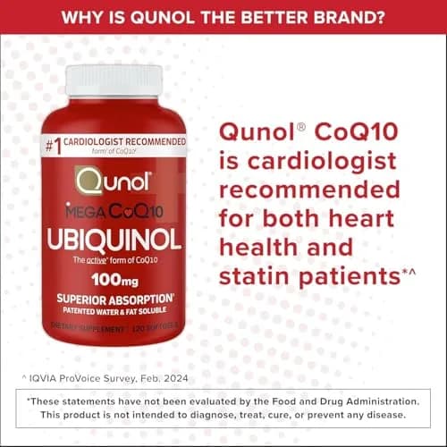 Qunol Mega Ubiquinol CoQ10 100mg Softgels, 240 Count | Superior Absorption for Heart Health thumbnail 3