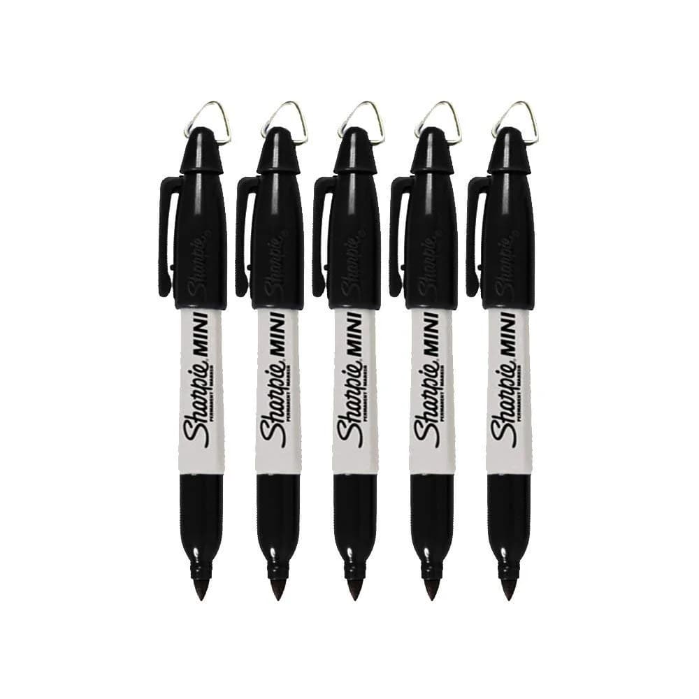 Sharpie Mini Permanent Markers, Fine Point, Black Ink, Pack of 5 | Alcohol-Based Ink, Fade & Smear Resistant - main product image