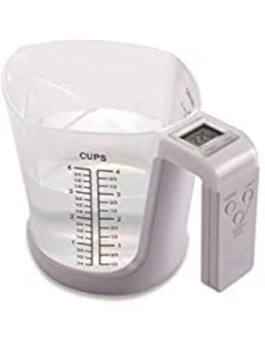 KitchenMetrics Digital Kitchen Scale with 1L Measuring Cup | Accurate Baking & Portion Control thumbnail 1