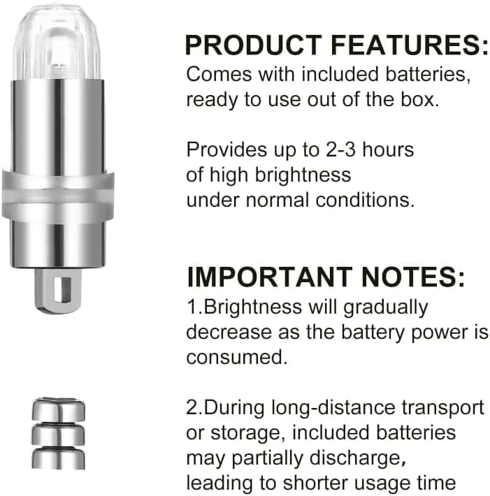 LIHAO Battery Operated LED Party Lights 30-Pack | Warm White, Waterproof, 1.2cm x 3.5cm thumbnail 3