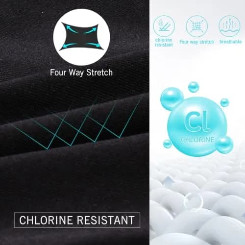baleaf Women's Athletic Swimsuits Racerback One Piece Black 38 | Chlorine-Resistant, Supportive Fit thumbnail 5