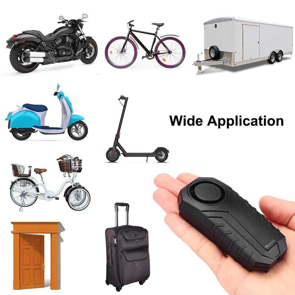 Wsdcam 113dB Motorcycle Alarm System with Remote | Vibration Motion Sensor & SOS Function - view 6