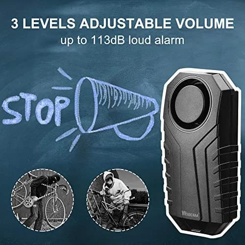 Wsdcam 113dB Motorcycle Alarm System with Remote | Vibration Motion Sensor & SOS Function thumbnail 2