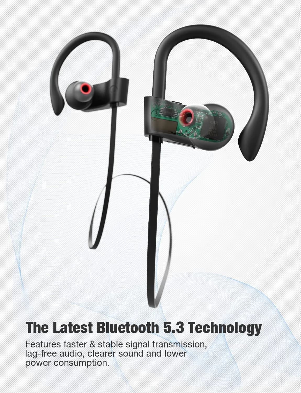 Otium U18 True Wireless Earbuds with Charging Case | Bluetooth 5.3, 16-Hour Playtime, IPX7 Waterproof - view 7