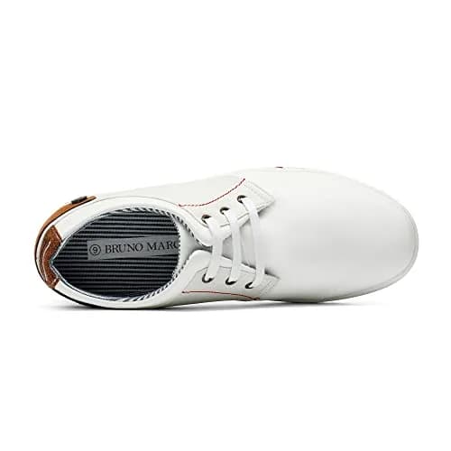 Bruno Marc Men's Fashion Sneakers White 27.5 cm (US 7.5) | Classic Lace-Up Style for Everyday Wear thumbnail 4