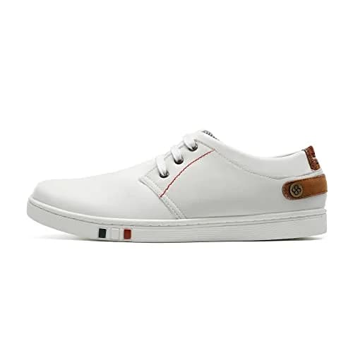 Bruno Marc Men's Fashion Sneakers White 27.5 cm (US 7.5) | Classic Lace-Up Style for Everyday Wear thumbnail 2