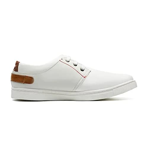Bruno Marc Men's Fashion Sneakers White 27.5 cm (US 7.5) | Classic Lace-Up Style for Everyday Wear thumbnail 3