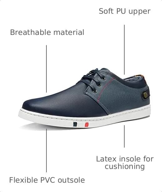 Bruno Marc Men's Fashion Sneakers Navy 6.5 | Classic Casual Comfort with Style thumbnail 4
