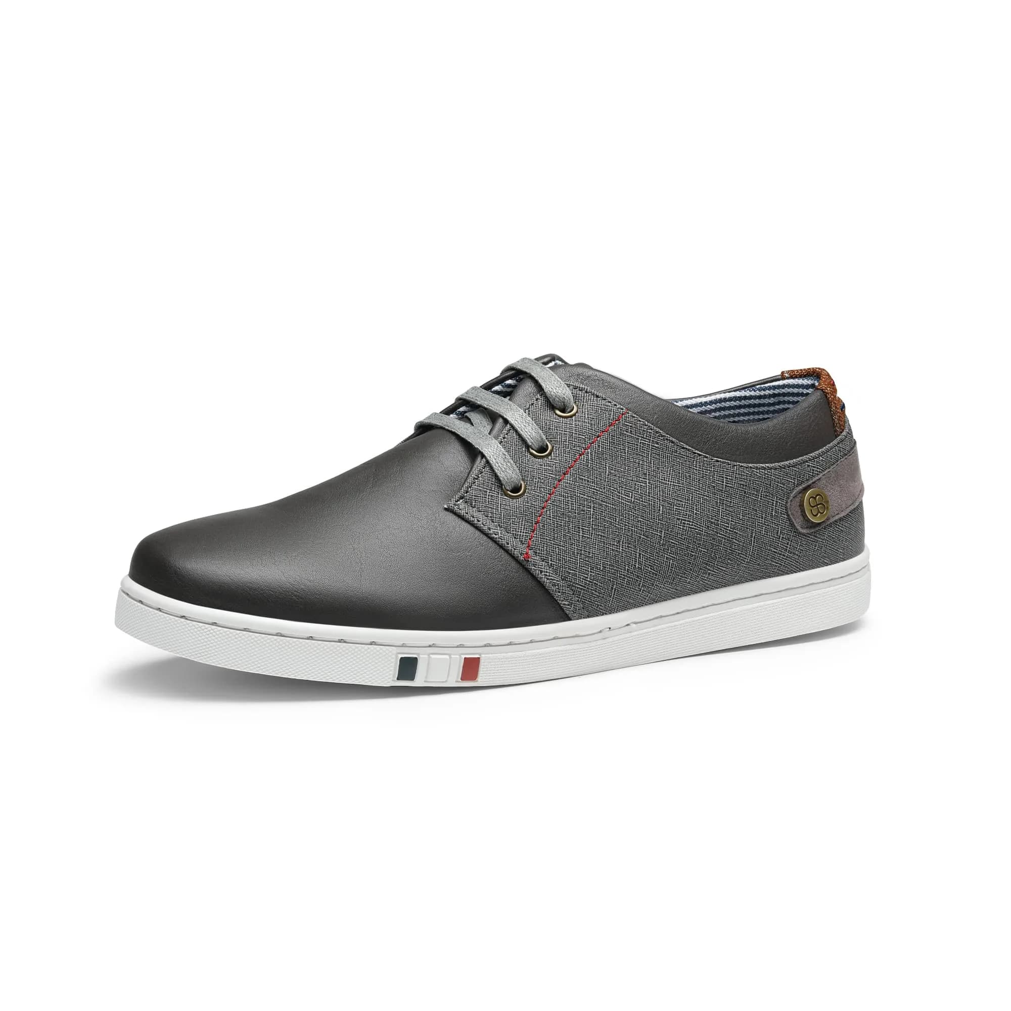 Bruno Marc Men's Fashion Sneakers Grey 25cm (9.7in) | Classic Style & Comfort — Grey