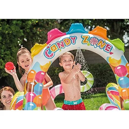 Intex Candy Zone Inflatable Mini Water Slide Park & Kiddie Swimming Pool 295cm (116") x 190.5cm (75") x 129.5cm (51") | ASTM-Tested for Kids Ages 2+ thumbnail 7