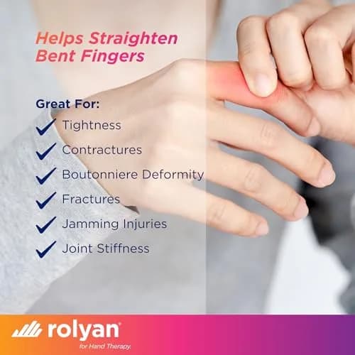Rolyan Sof-Stretch Extension Splint Small White | Dynamic Finger Brace for PIP Joint Extension & Mallet Finger Support thumbnail 4