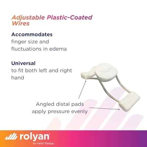 Rolyan Sof-Stretch Extension Splint Small White | Dynamic Finger Brace for PIP Joint Extension & Mallet Finger Support thumbnail 5