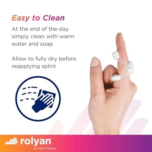 Rolyan Sof-Stretch Extension Splint Small White | Dynamic Finger Brace for PIP Joint Extension & Mallet Finger Support thumbnail 6