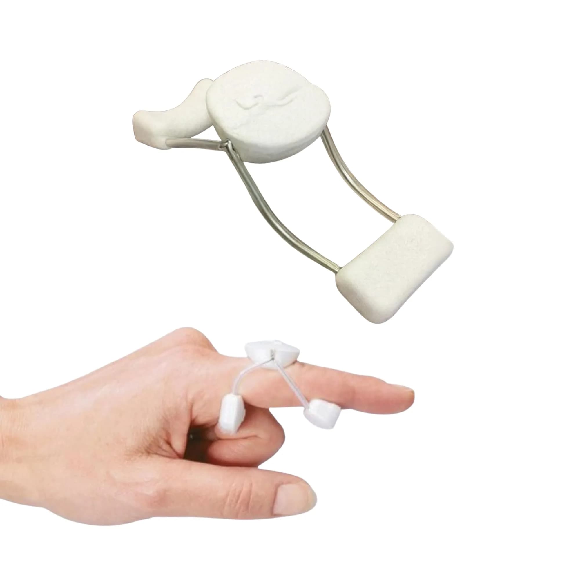 Rolyan Sof-Stretch Extension Splint Small White | Dynamic Finger Brace for PIP Joint Extension & Mallet Finger Support — Small