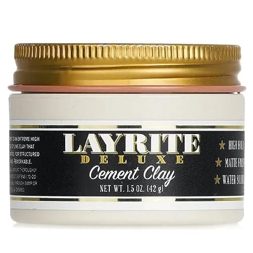 Layrite Deluxe Cement Hair Clay 42ml (1.5 oz) | Extreme Hold Matte Finish thumbnail 1