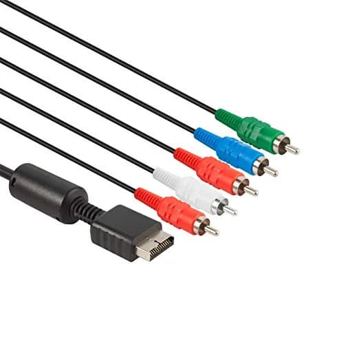TENINYU Compatible with PS2/PS3/PS3 Slim HDTV-Ready TV HD Component AV Cable 6FT Black | Sharp Video & Sound thumbnail 1