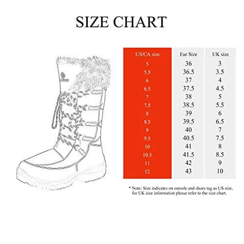 DREAM PAIRS Women's Warm Faux Fur Lined Mid-Calf Snow Boots Size 11 | Waterproof & Insulated for Indian Winters thumbnail 3