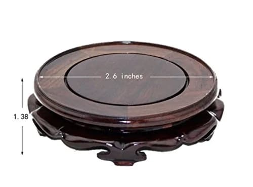 GOLDY&WENDY Rosewood Flat Circular Display Stand 2.6" | Stylish, Precise Fit for Decor (70-120 chars) thumbnail 2