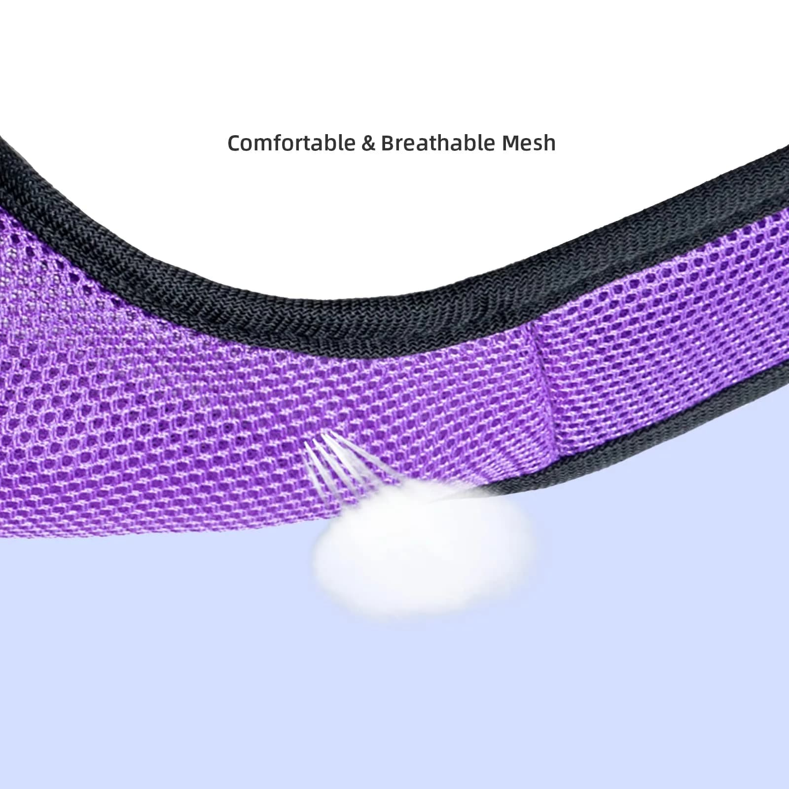 Niteangel Adjustable Soft Harness with Elastic Leash for Rabbits (L, Purple) | Escape-Proof & Breathable Mesh - view 3