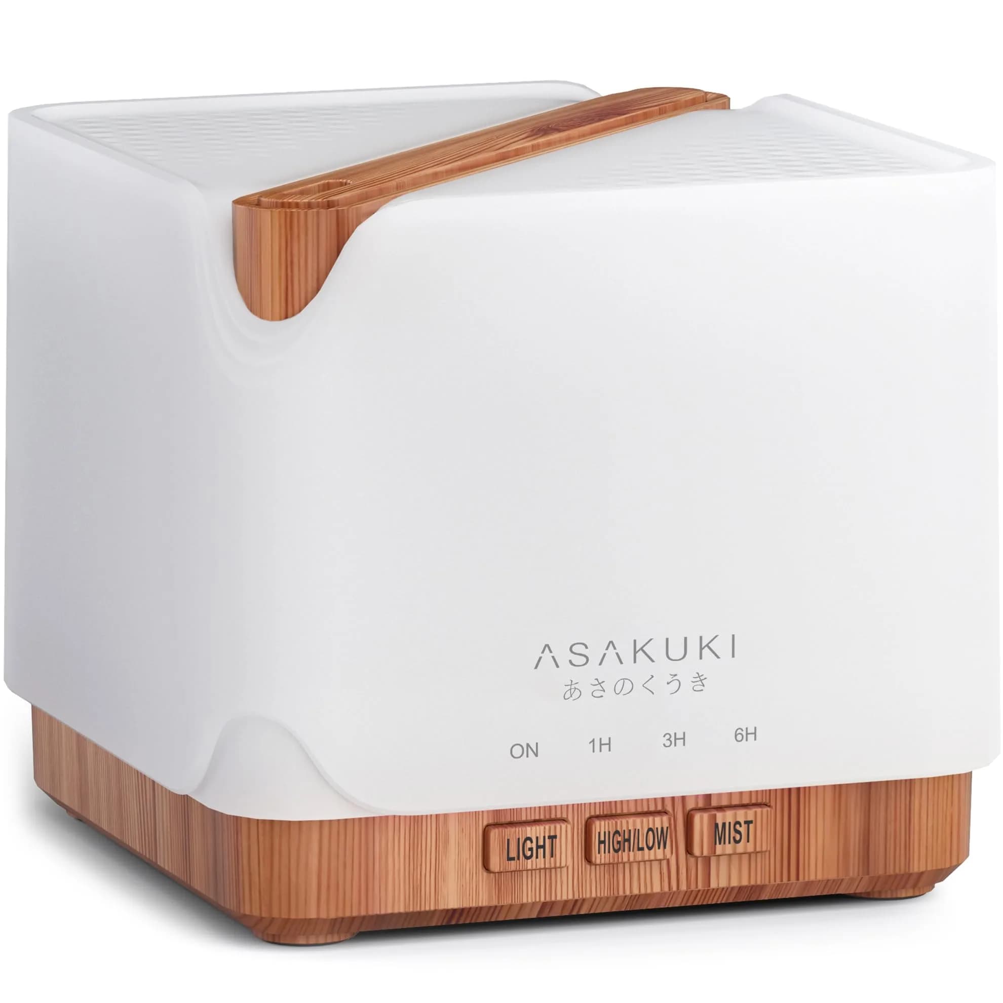 ASAKUKI Essential Oil Diffuser for Home Large 700 ml Humidifier | 32 sq m Coverage — Light Wood